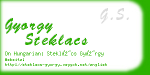 gyorgy steklacs business card